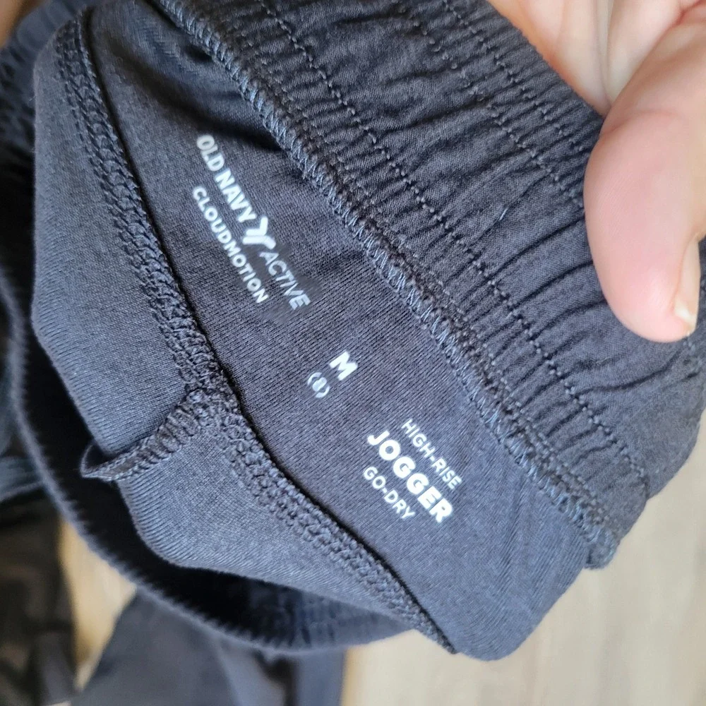 Old Navy Girls Jogger Pants M 8 Gray Heathered Active Go-Dry High Rise